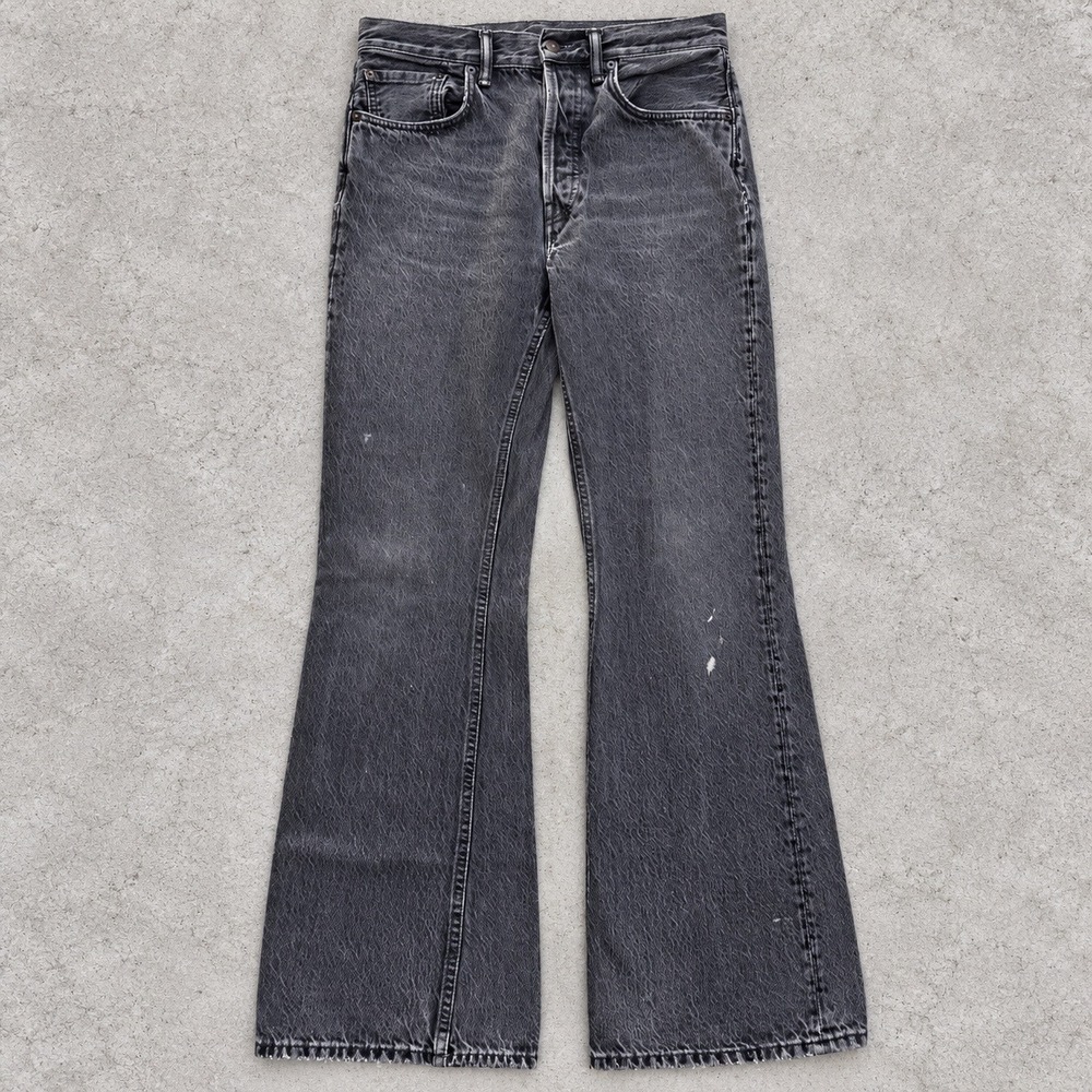 Acne Studios Bla Konst Mens Faded Black Flare Leg Jeans Size 32 Made in Italy